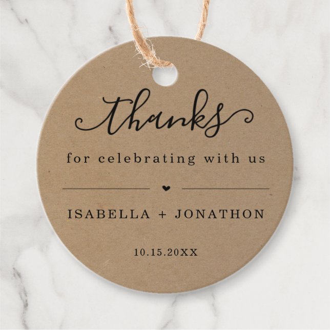 Étiquettes de remerciement (Devant)