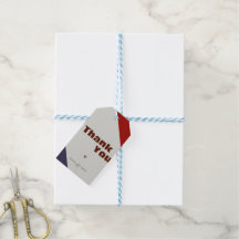 Étiquettes de remerciement cadeau minimalistes mod