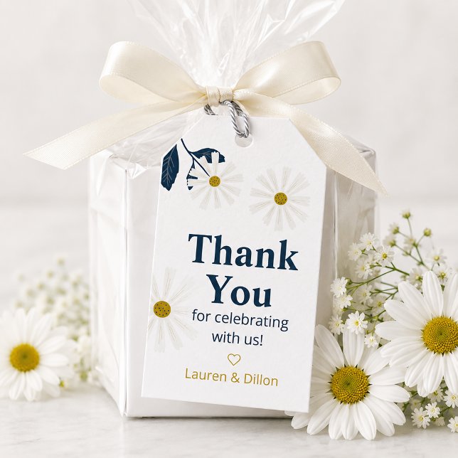 Étiquettes de remerciement Cute Daisy (Cute Daisy Favor Tag)