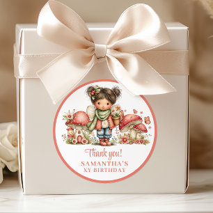 Étiquettes de remerciement florales pour le 8e ann