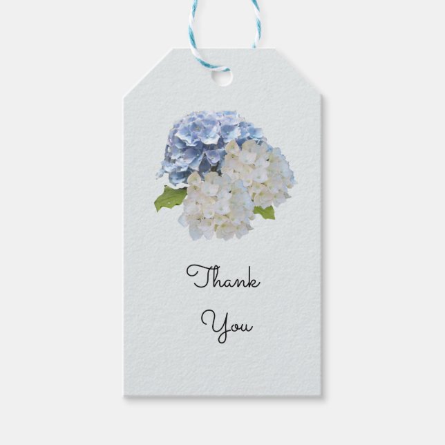 Étiquettes de remerciement Hydrangea (Devant)