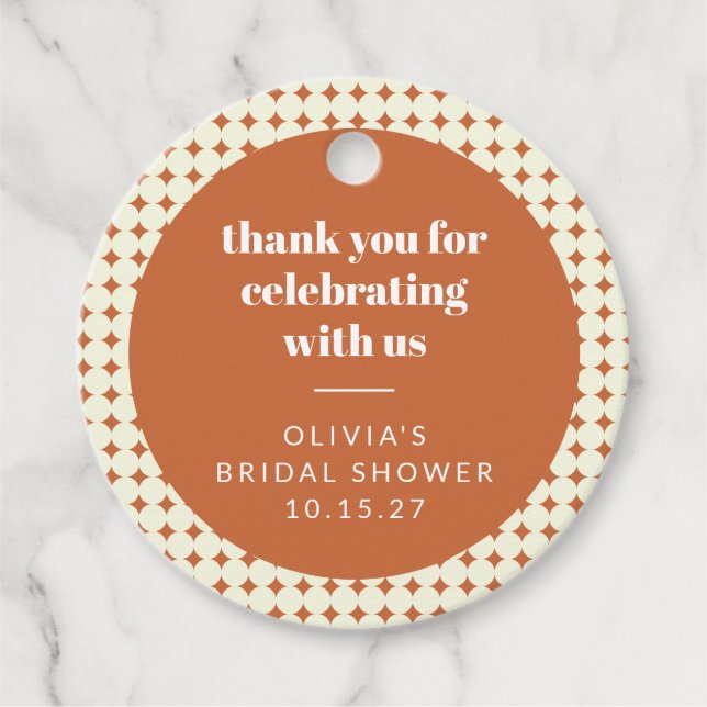 Étiquettes de remerciement personnalisées pour mar (Devant)