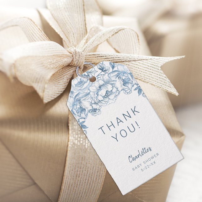 Étiquettes de remerciement pour Baby Shower Dusty  (Thank You Tag)