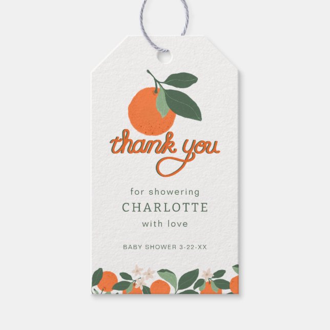 Étiquettes de remerciement pour Baby Shower Little (Devant)