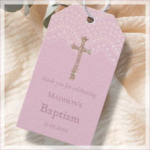 Étiquettes de remerciement pour cadeaux de baptême