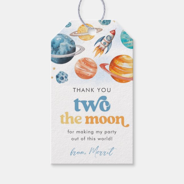 Étiquettes de remerciement pour garçon pour une fê (Devant)