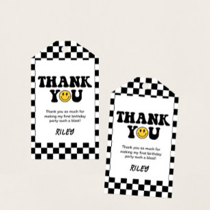 Étiquettes de remerciement pour le 1er anniversair