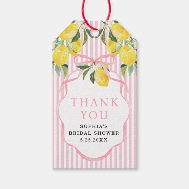 Étiquettes de remerciement pour un Shower de maria (Devant)