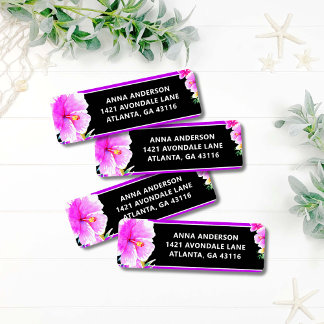 Étiquettes de retour d'adresse blanche pour annive