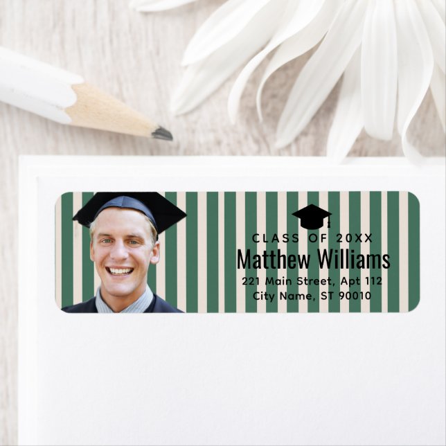 Étiquettes de retour d'adresse de remise de diplôm (En situation)