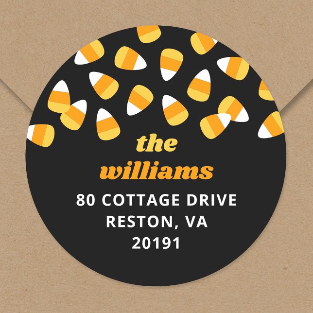 Étiquettes de retour d'adresse pour Halloween en f (Créateur téléchargé)