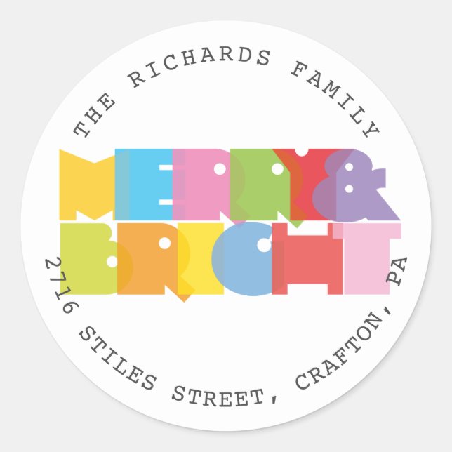 Étiquettes de retour d'adresse pour les fêtes de N (Devant)