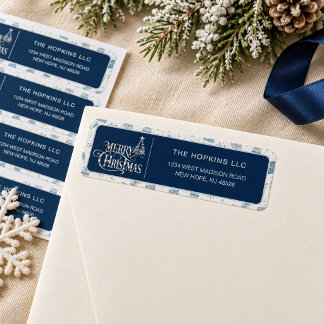 Étiquettes de retour de Noël pour entreprises avec