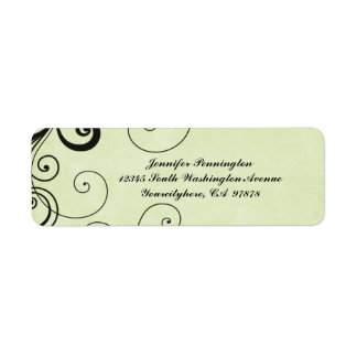 Étiquettes de retour de verres noirs élégants