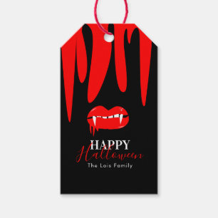 Étiquettes de sac de friandises Halloween Lèvres d
