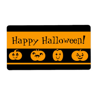 Étiquettes de sacs de traitement Halloween personn