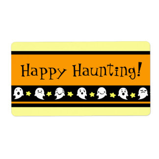 Étiquettes de sacs de traitement Halloween personn