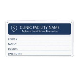 Étiquettes de salle de clinique patient médecin so