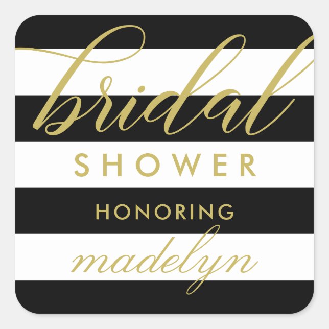 Étiquettes de salle de douche de mariée de mariage (Devant)