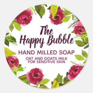 Étiquettes de savon artisanal à la frontière d'aqu