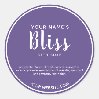 Étiquettes de savon artisanal moderne Curted Round