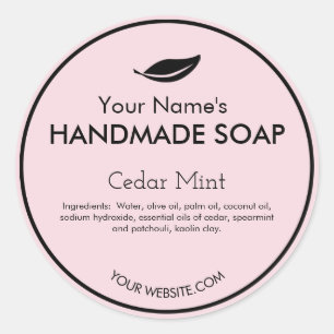 Étiquettes de savon faits main modernes et personn