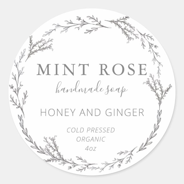 Étiquettes de savon personnalisables (Devant)