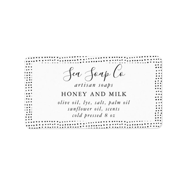 Étiquettes de savon personnalisables (Devant)