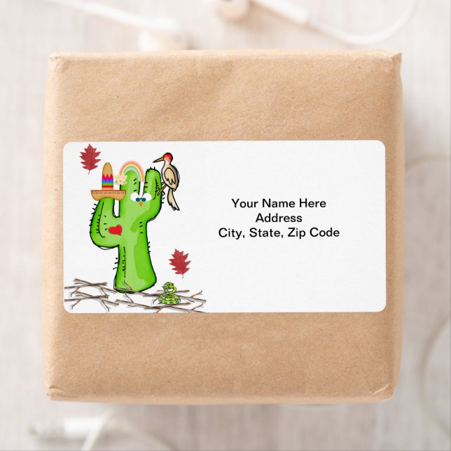 Étiquettes de serpent d'oiseaux de Cactus (En situation)