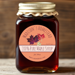 Étiquettes de sirop d'érable maison