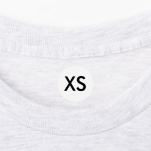 Étiquettes de taille XS pour vêtements et habillem