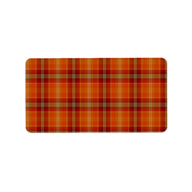 Étiquettes de Tartan orange (Devant)