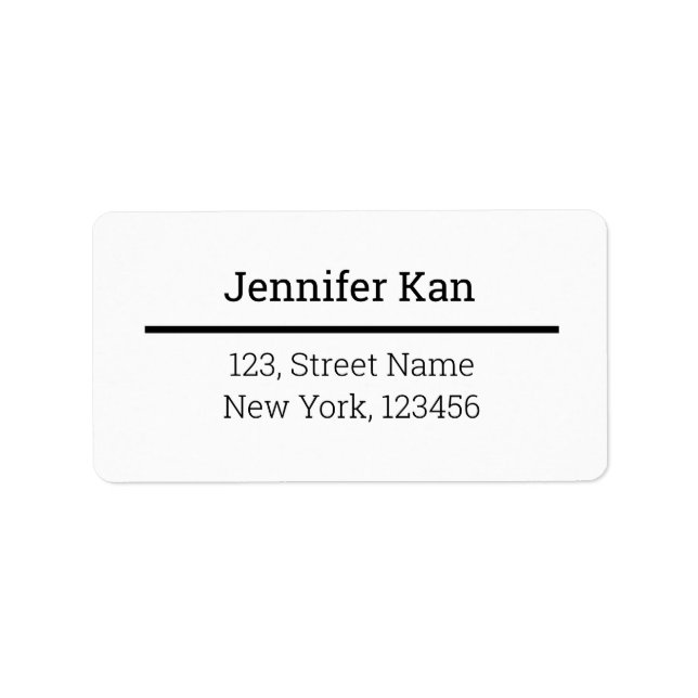 étiquettes de texte simples minimalistes blanches (Devant)