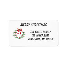 Étiquettes de vacances Wreath Up and Away