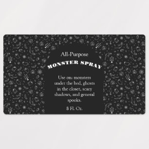 Étiquettes de vaporisateur Black Monster personnal