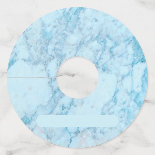 Étiquettes de verre à vin à motif de marbre simulé (Devant)