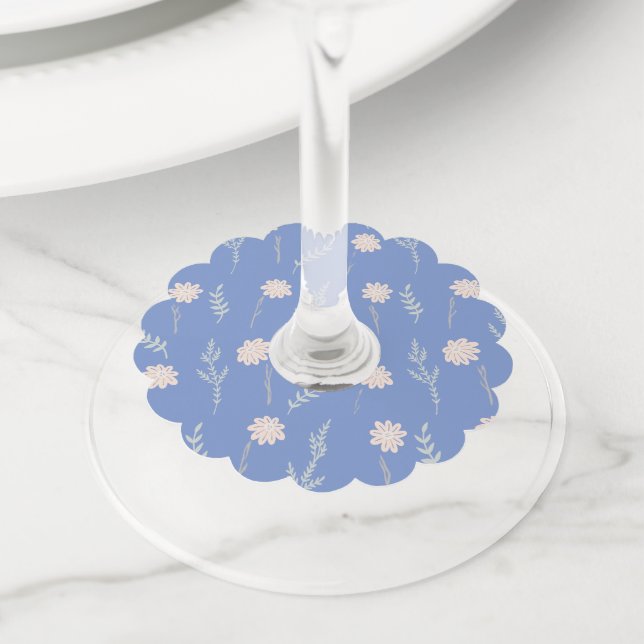 Étiquettes de verre à vin Décoration de fête Étiqu (De près)