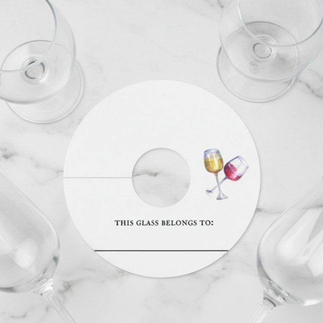 Étiquettes de Verre à Vin Marqueur Identificateur  (Créateur téléchargé)