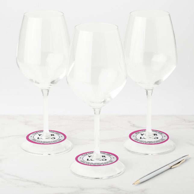 Étiquettes de Verre à Vin pour Promotion de Marque (Lot)