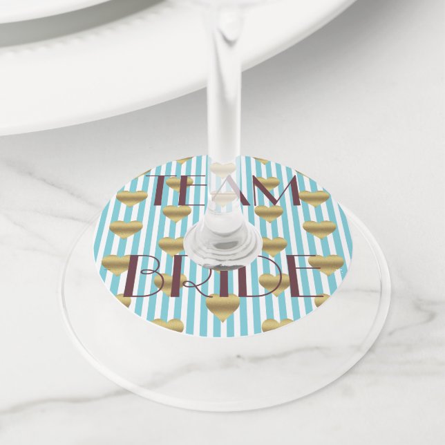 Étiquettes de verre pour l'équipe de mariée de BRI (De près)