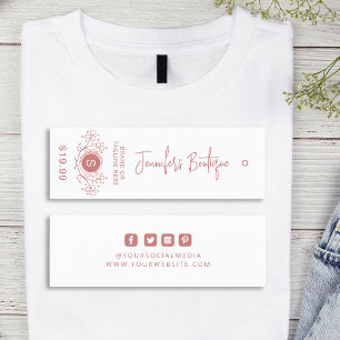 Étiquettes de Vêtements Blanches pour Boutique de 