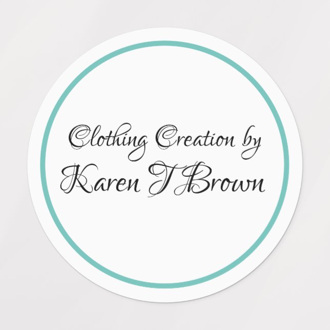 Étiquettes de vêtements personnalisés (Design 1)