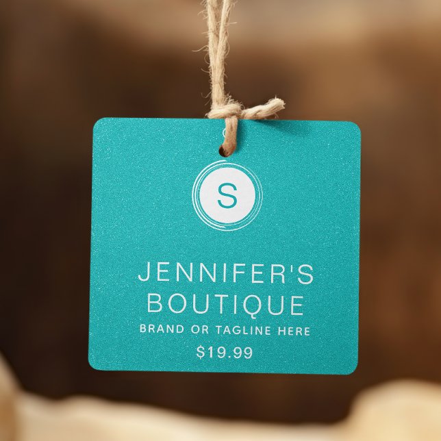 Étiquettes de vêtements Petite entreprise Aqua Par (Créateur téléchargé)