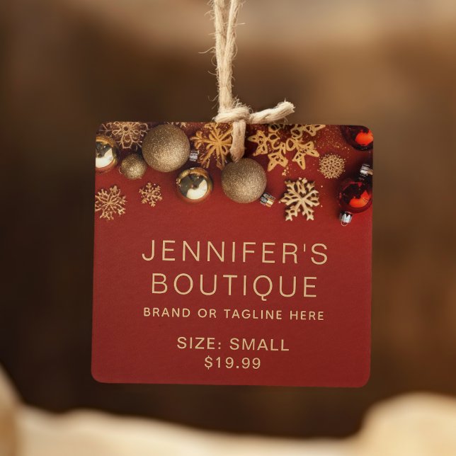 Étiquettes de vêtements Petite entreprise Festive  (Créateur téléchargé)