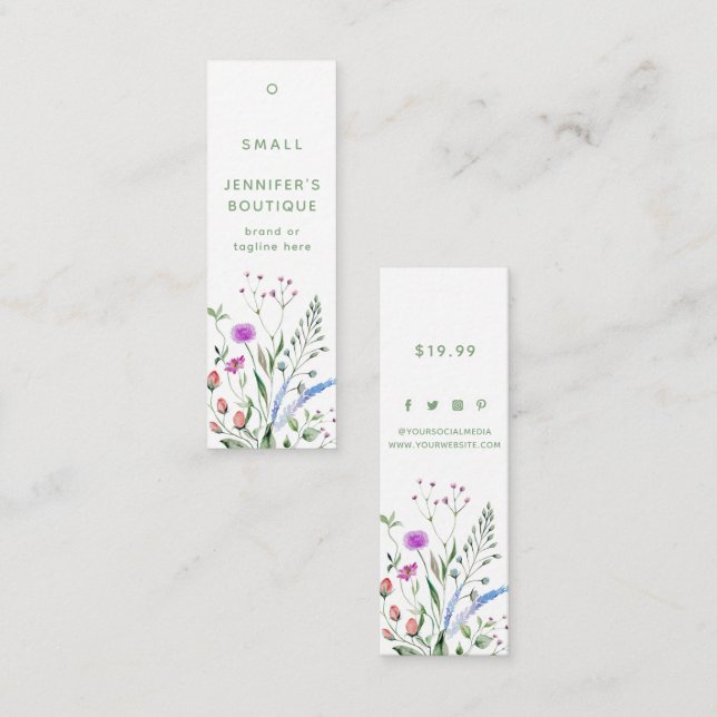 Étiquettes de vêtements Petite entreprise Luxe Flo (Devant / Derrière)