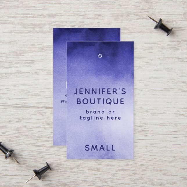 Étiquettes de vêtements Petite entreprise Luxe Pri (Devant/Arrière en situation)