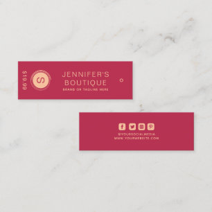 Étiquettes de vêtements Petite entreprise Magenta