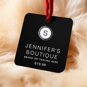 Étiquettes de vêtements Petite entreprise Noir Arg