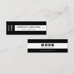 Étiquettes de vêtements Petite entreprise Noir Bla