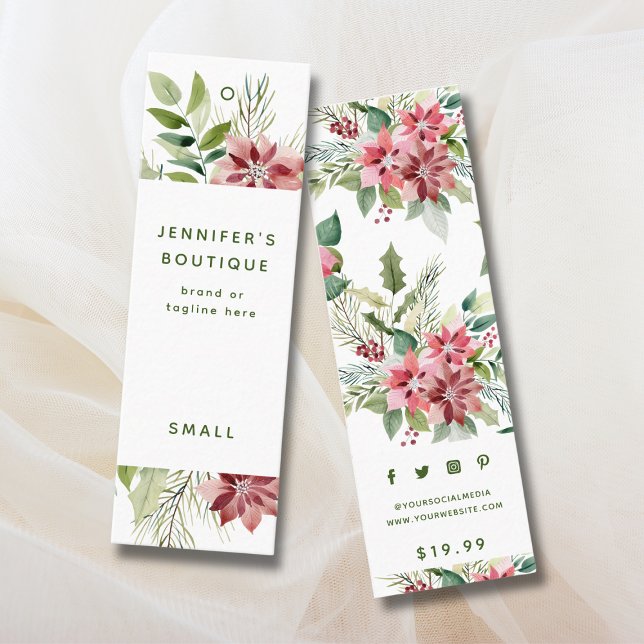 Étiquettes de vêtements Petite entreprise Poinsett (Créateur téléchargé)